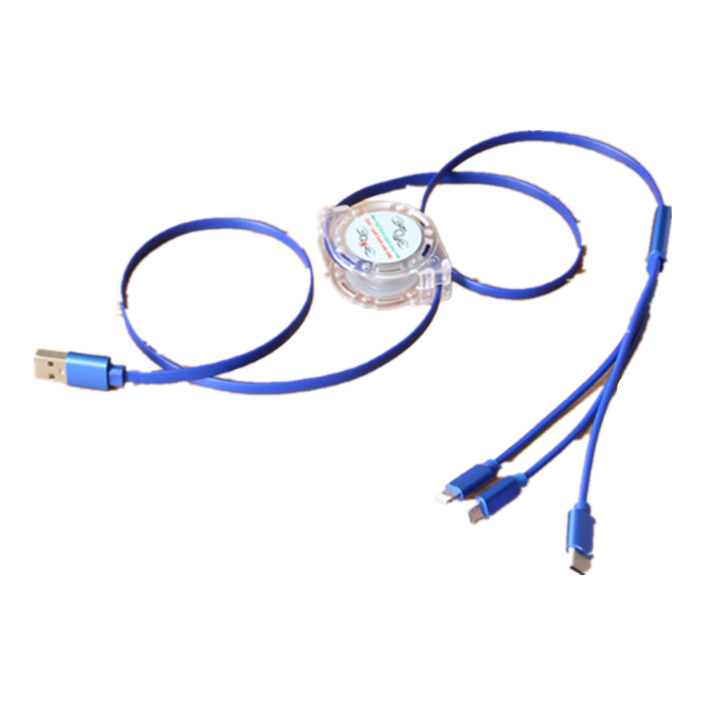 Translucent Retractable 3-in-1 Charging Cable 5