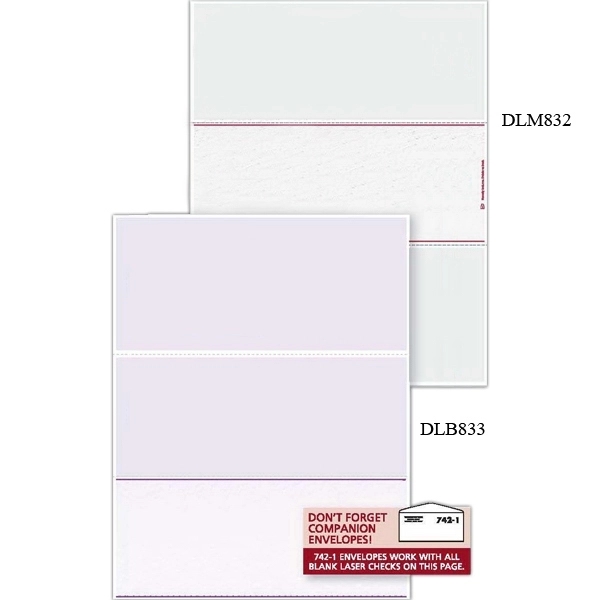 Blank Laser Checks, Bottom Format 2