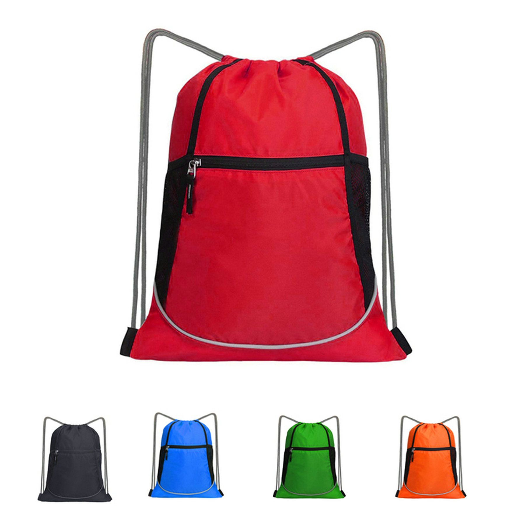 Zippered Sport Drawstring Bag 1