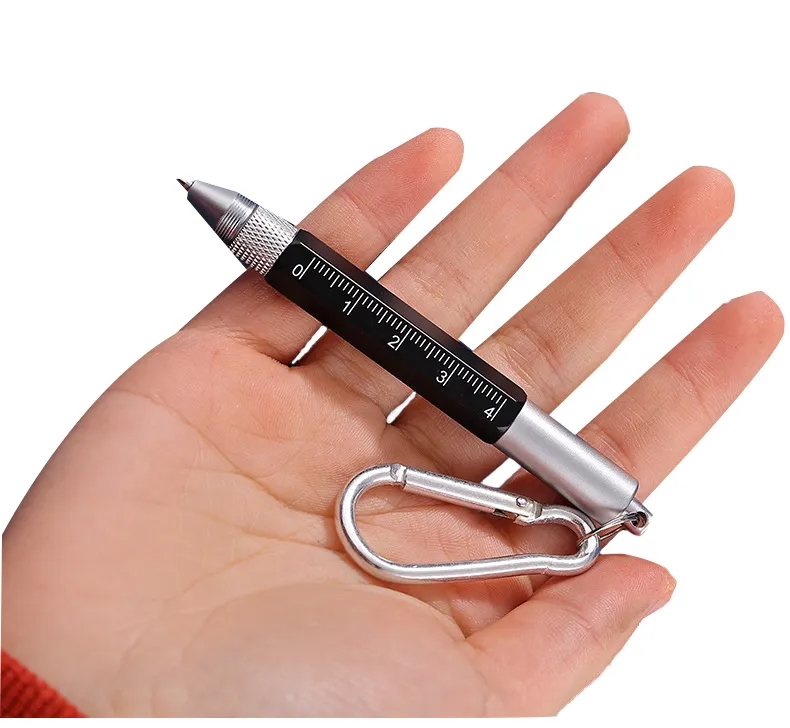 6In1 Key Ring Pen with Carabiner 3