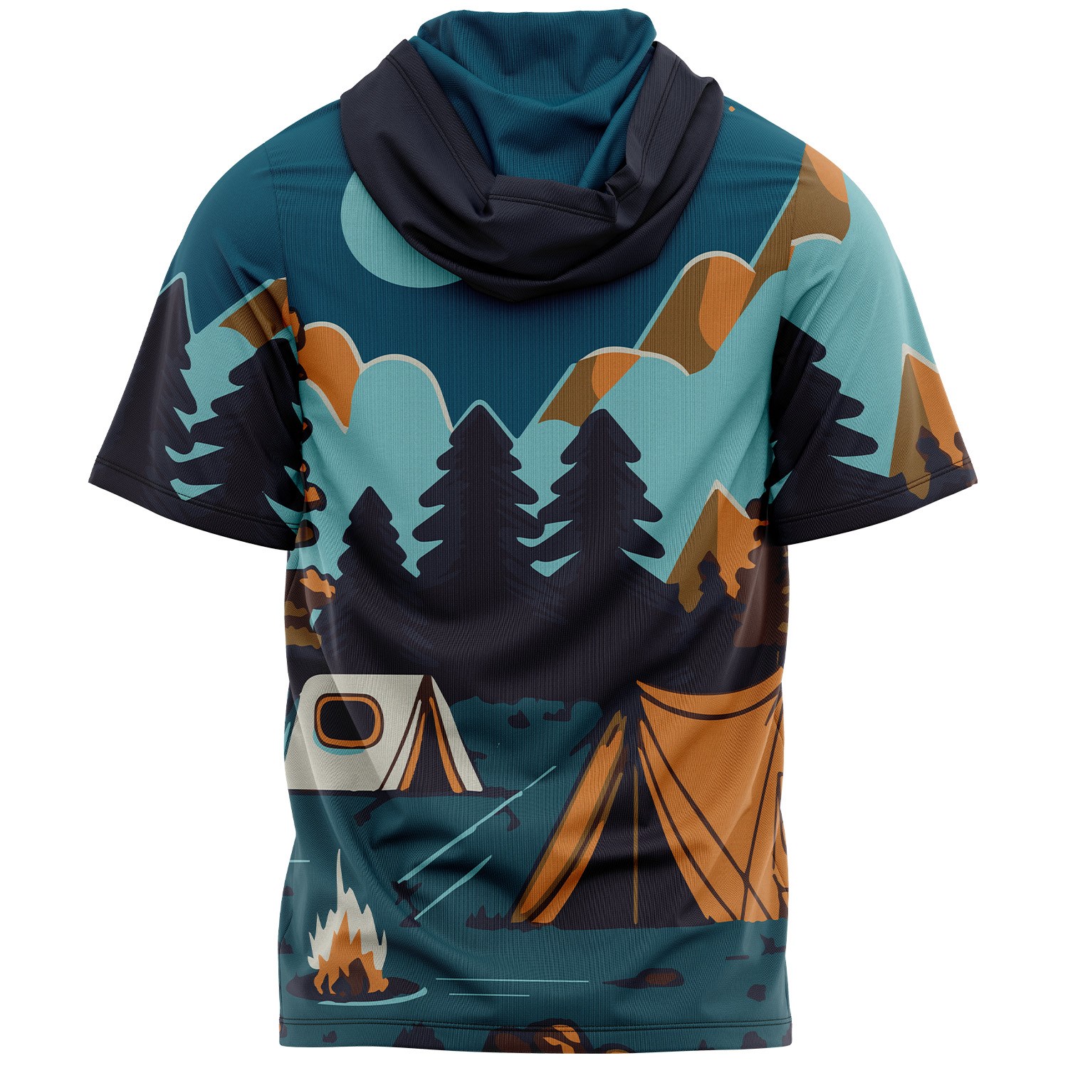 Youth 180 GSM Cotton Feel Sublimated Short Sleeve Hooded T-shirt 1