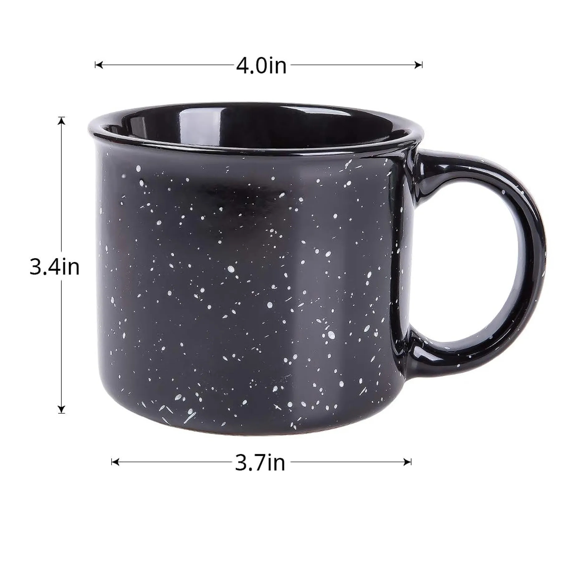 14 oz Ceramic Speckled Campfire Coffee Mug for Tea Hot Choco 1