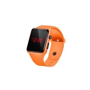 Sports Watch With Red Digital Square Dial Adjustable Band Detachable Design 19