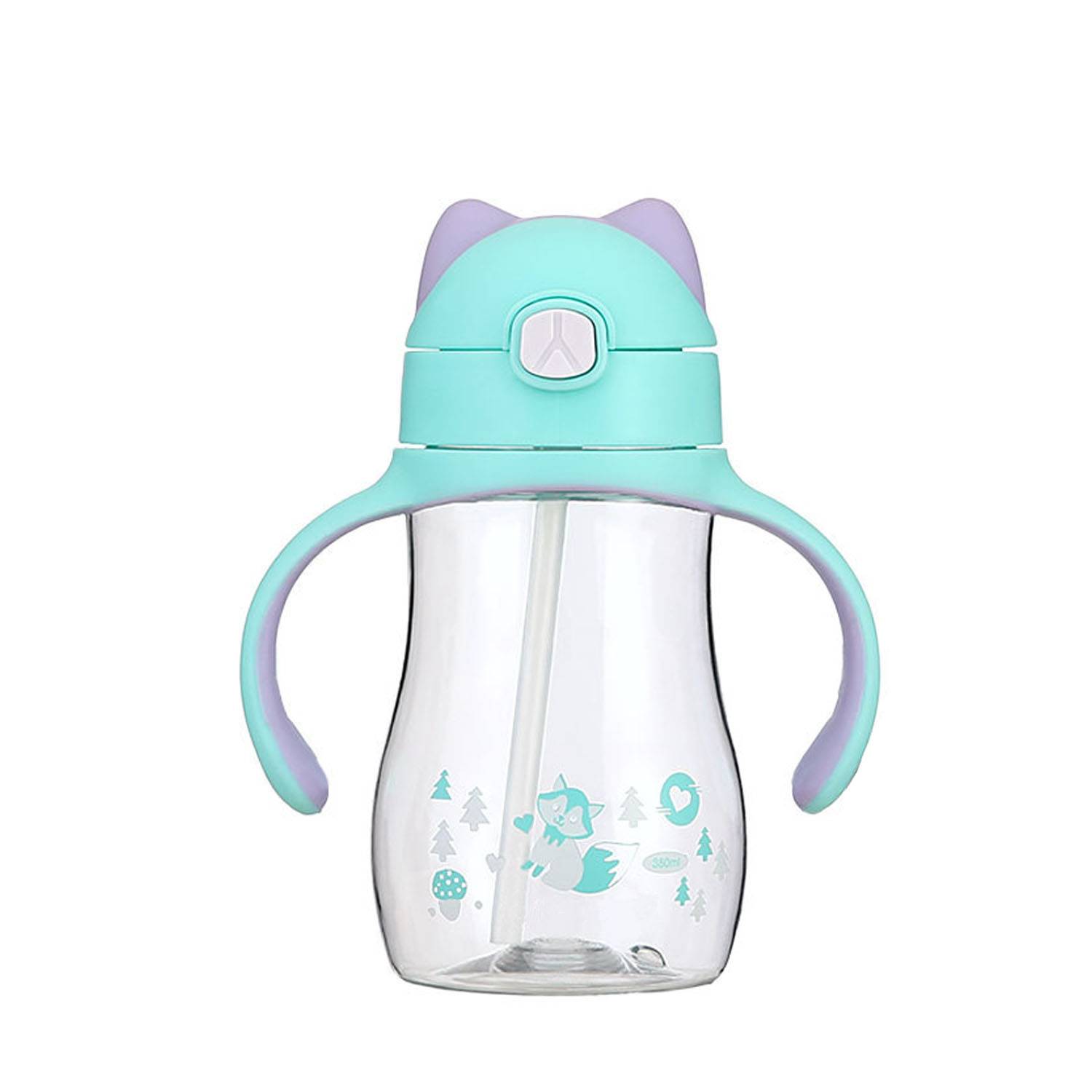 13oz Portable Leak-Proof Safe Toddler Silicone Straw Cup 2