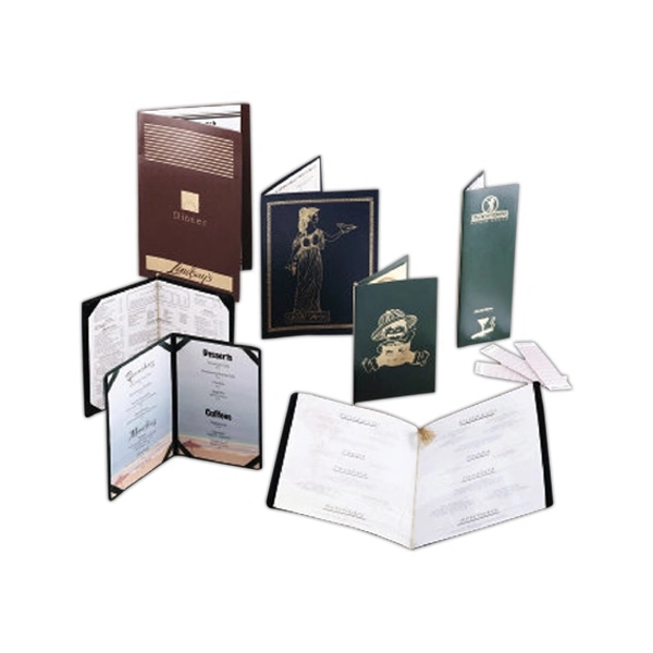 Menu Cover - Satin Moire Ribboned Panels 1