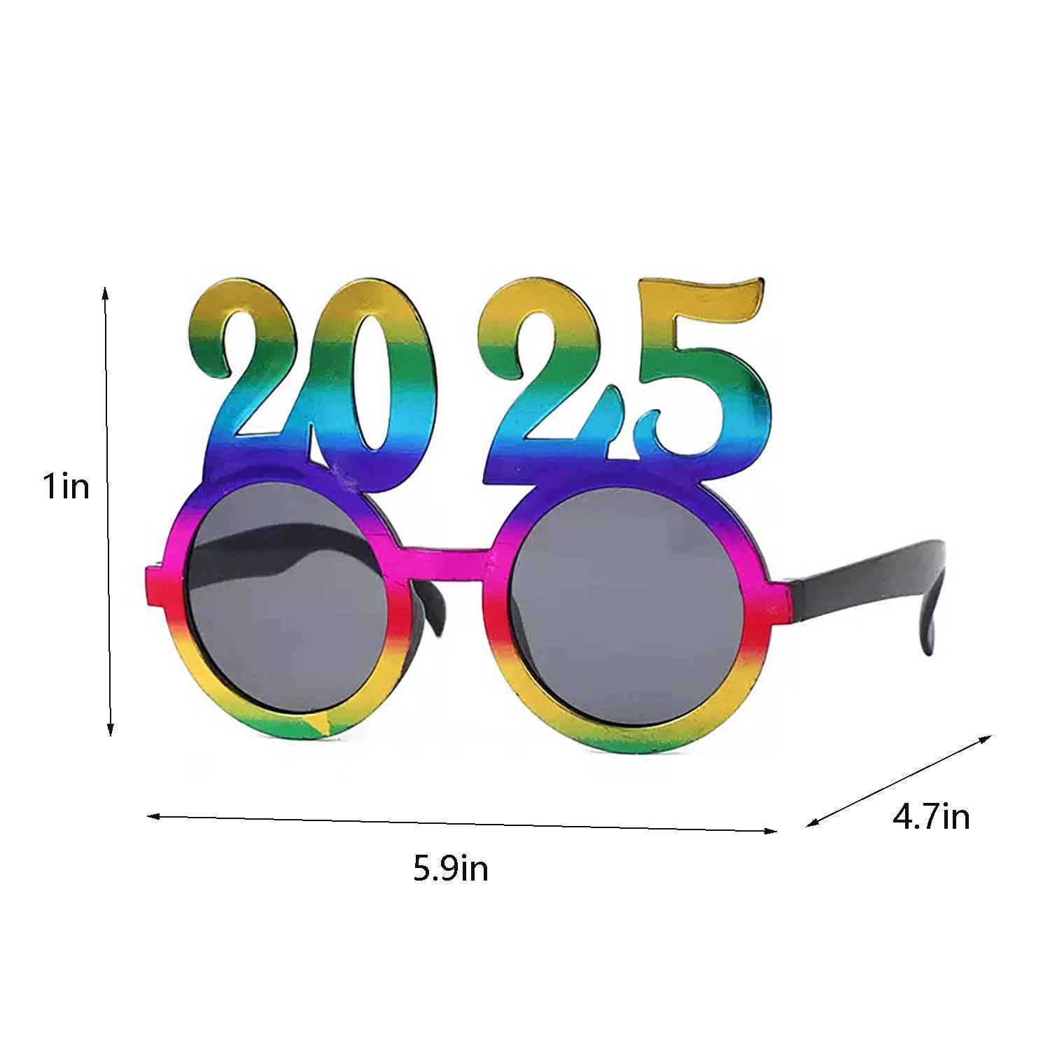 2025 New Year Round Shaped Party Glasses 7