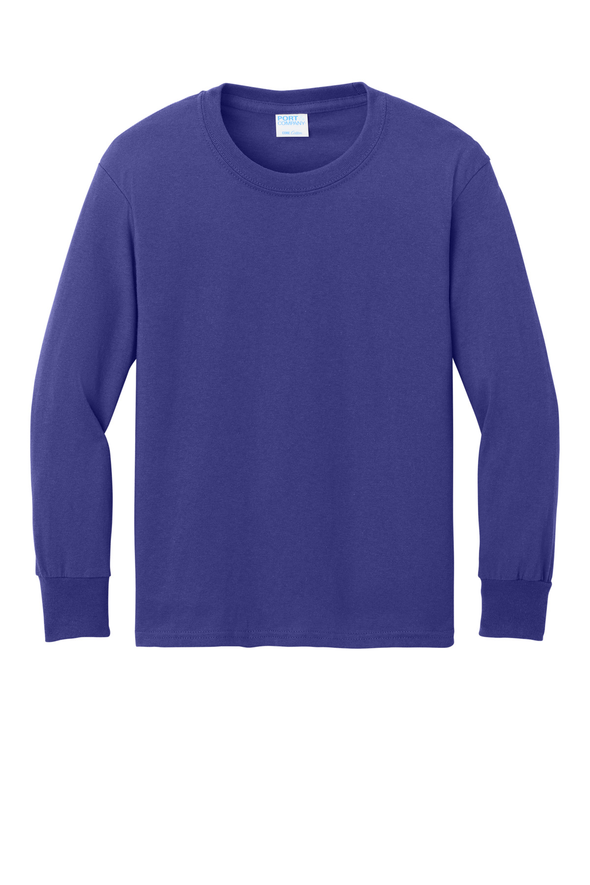 Port & Co Youth Long Sleeve Core Cotton Tee. PC54YLS 107