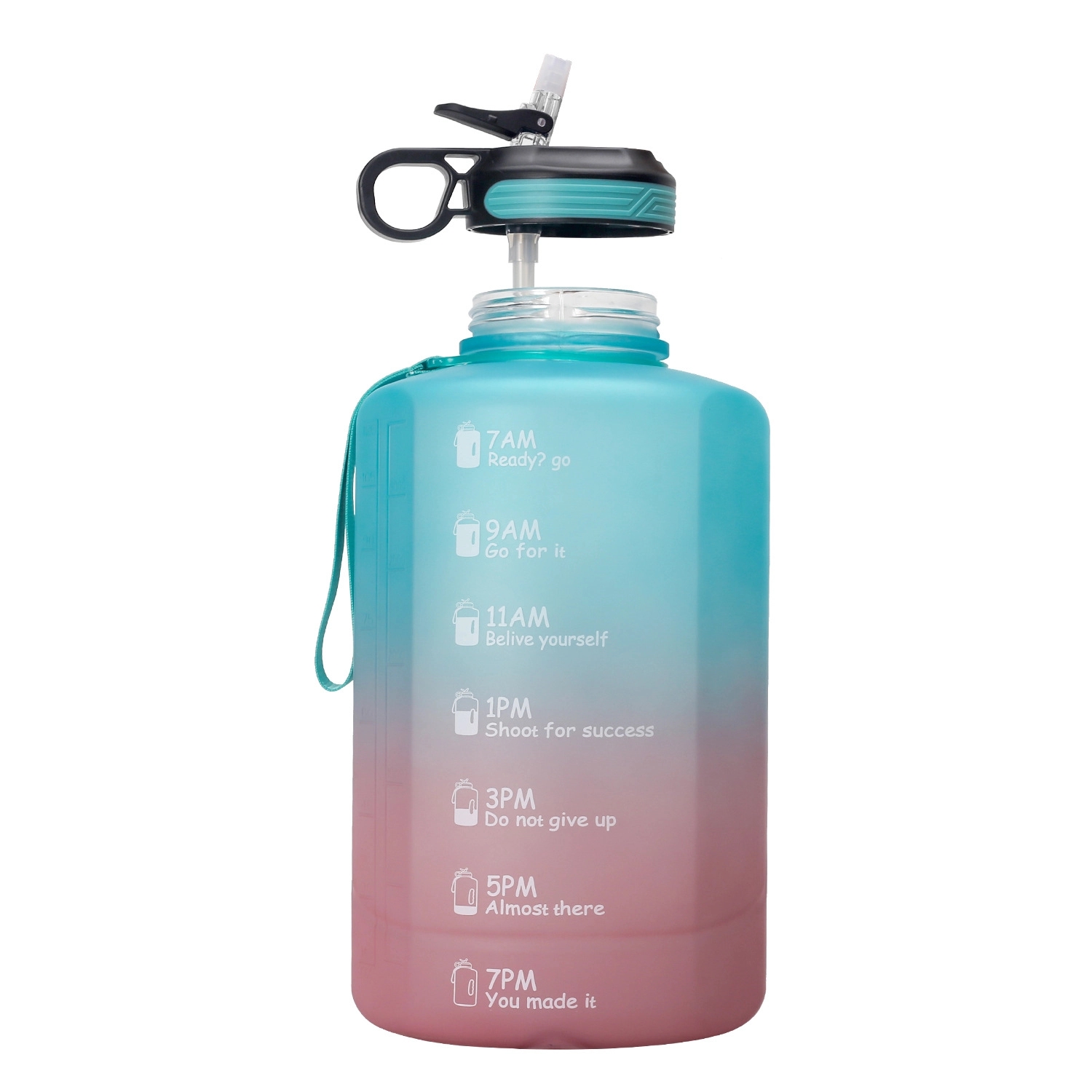 Custom 1 Gallon Water Bottle With Time Marker 8