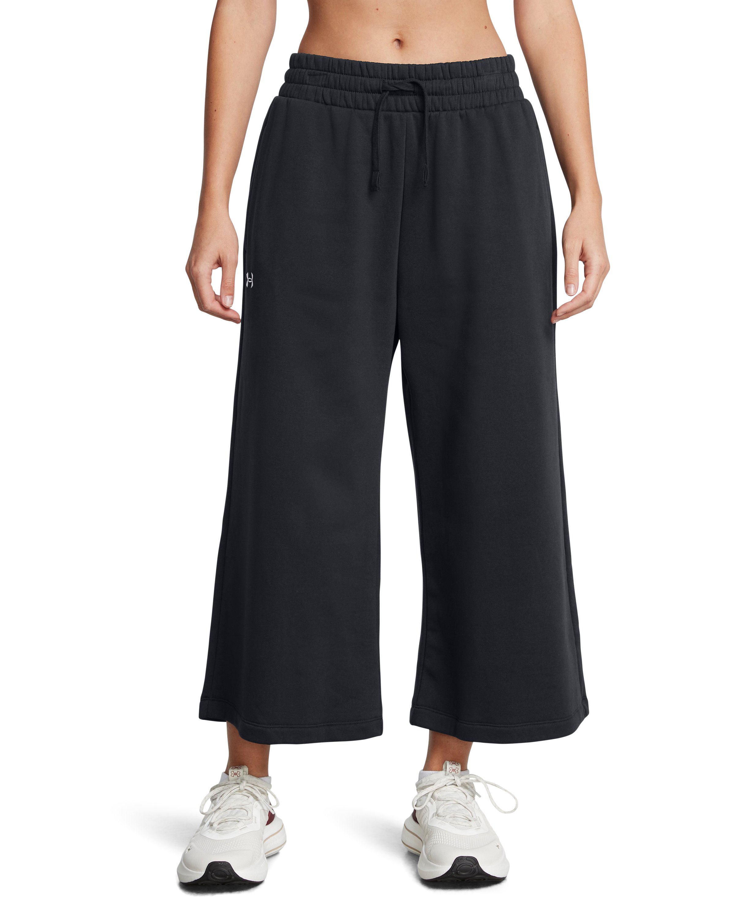 UA Rival Fleece Women's Wide Leg Crop Pants 8
