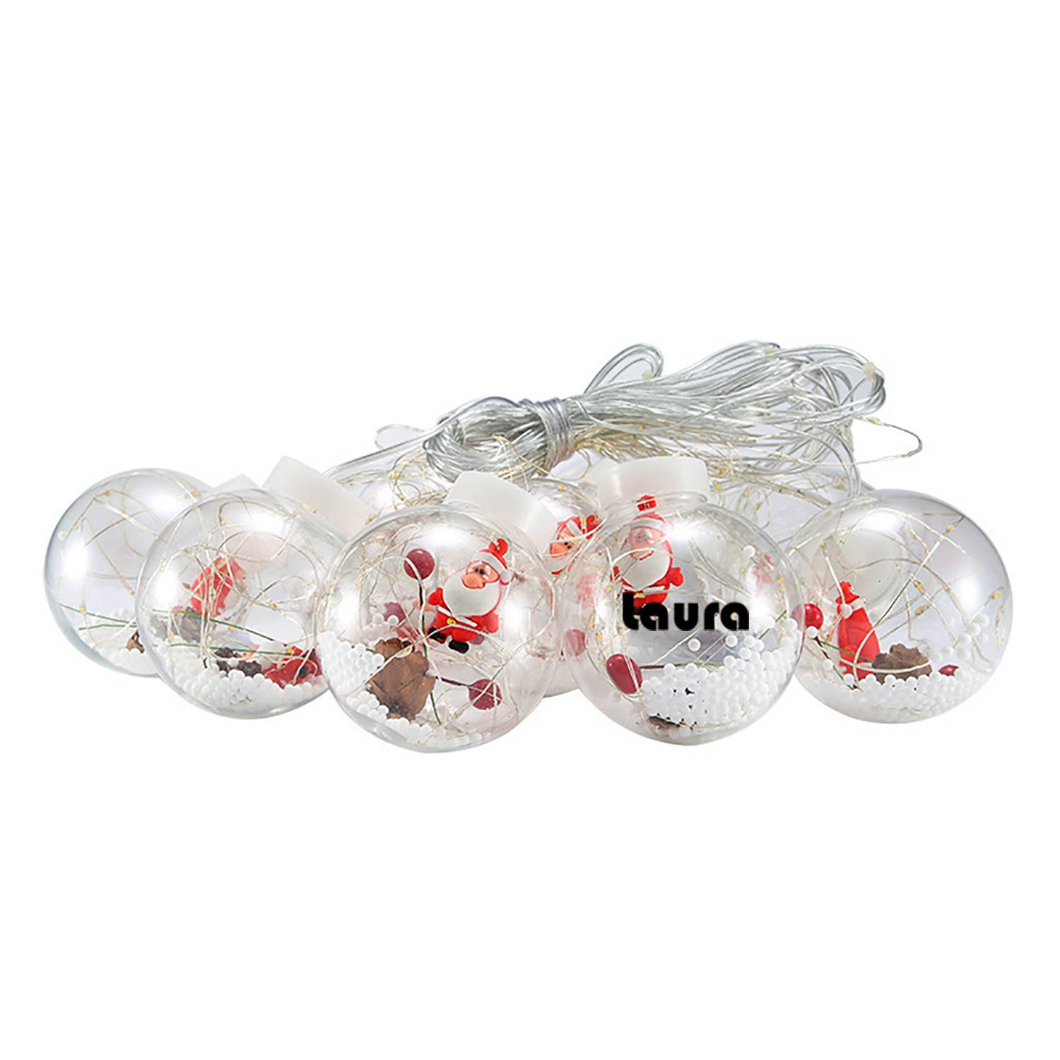 LED Santa Claus Snowman Wishing Ball Curtain Lights 1