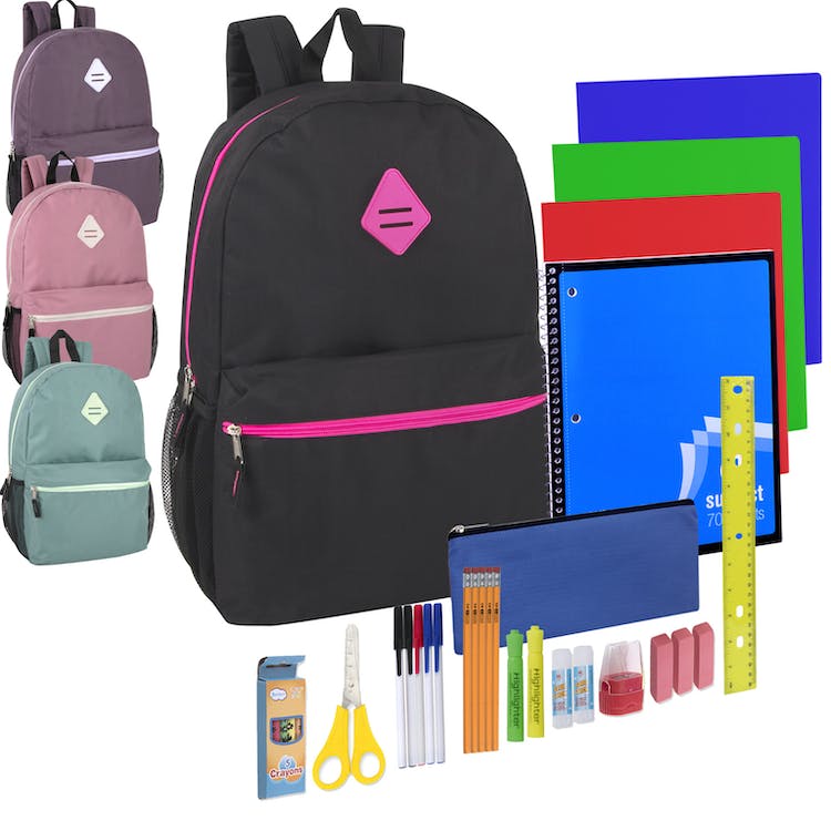 Girls' School Supply Kits in 19" Backpacks - 26 Pieces 2