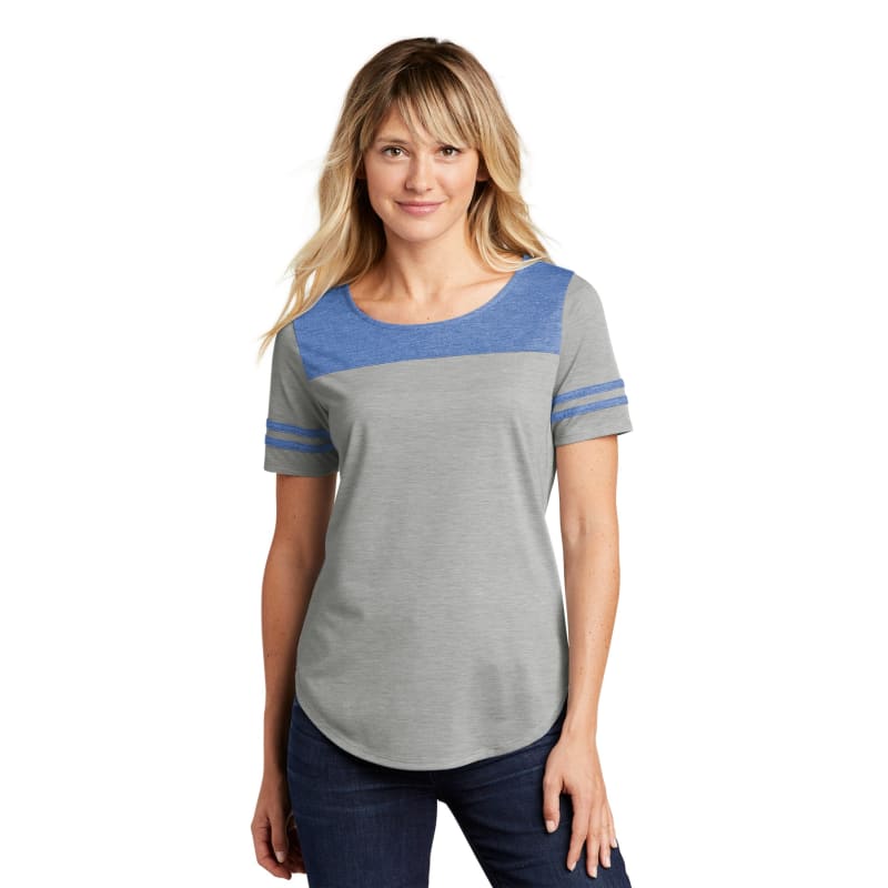 Sport-Tek Women's PosiCharge Tri-Blend Wicking Fan Tee. 3