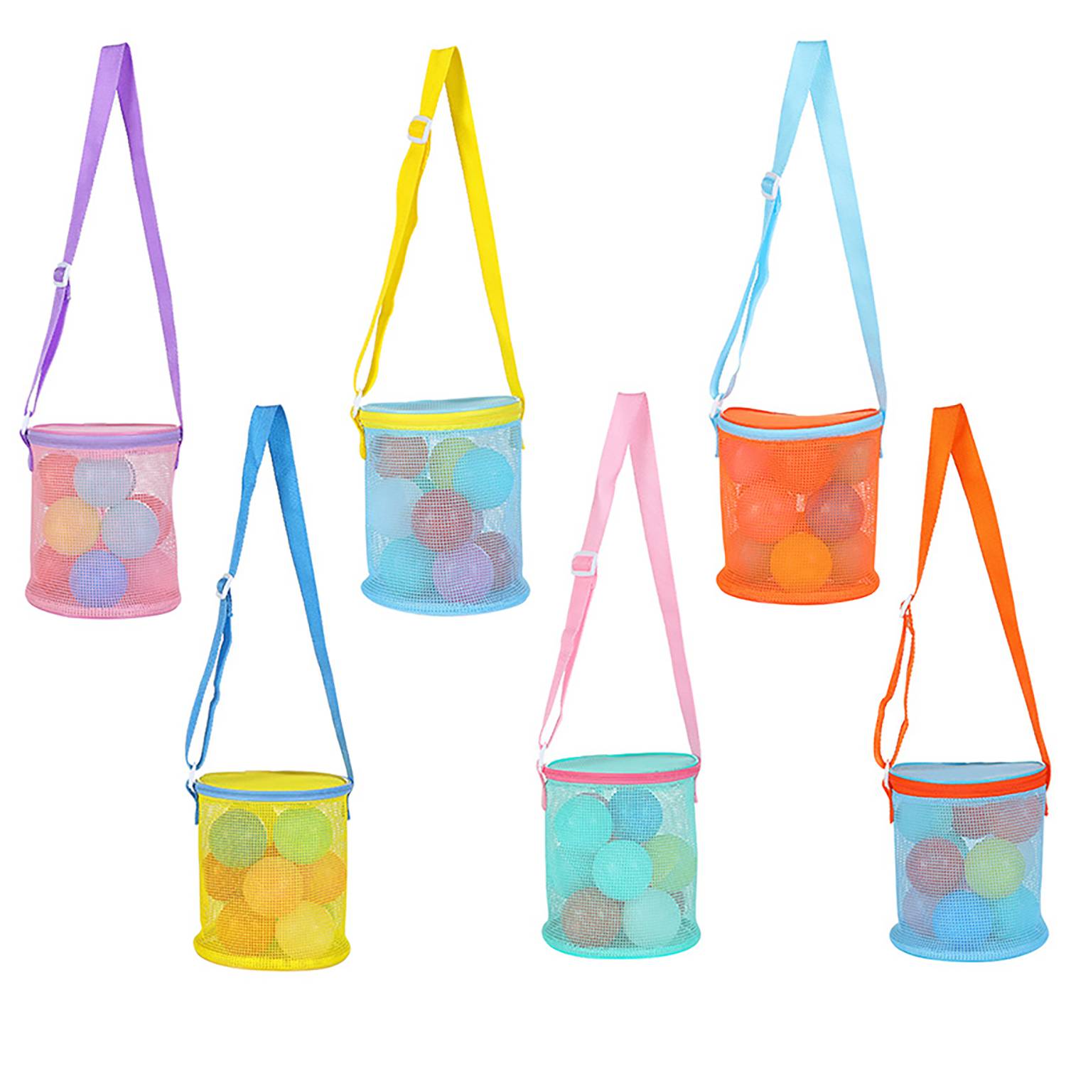 Kids Nylon Mesh Beach Toy Storage Bag 8