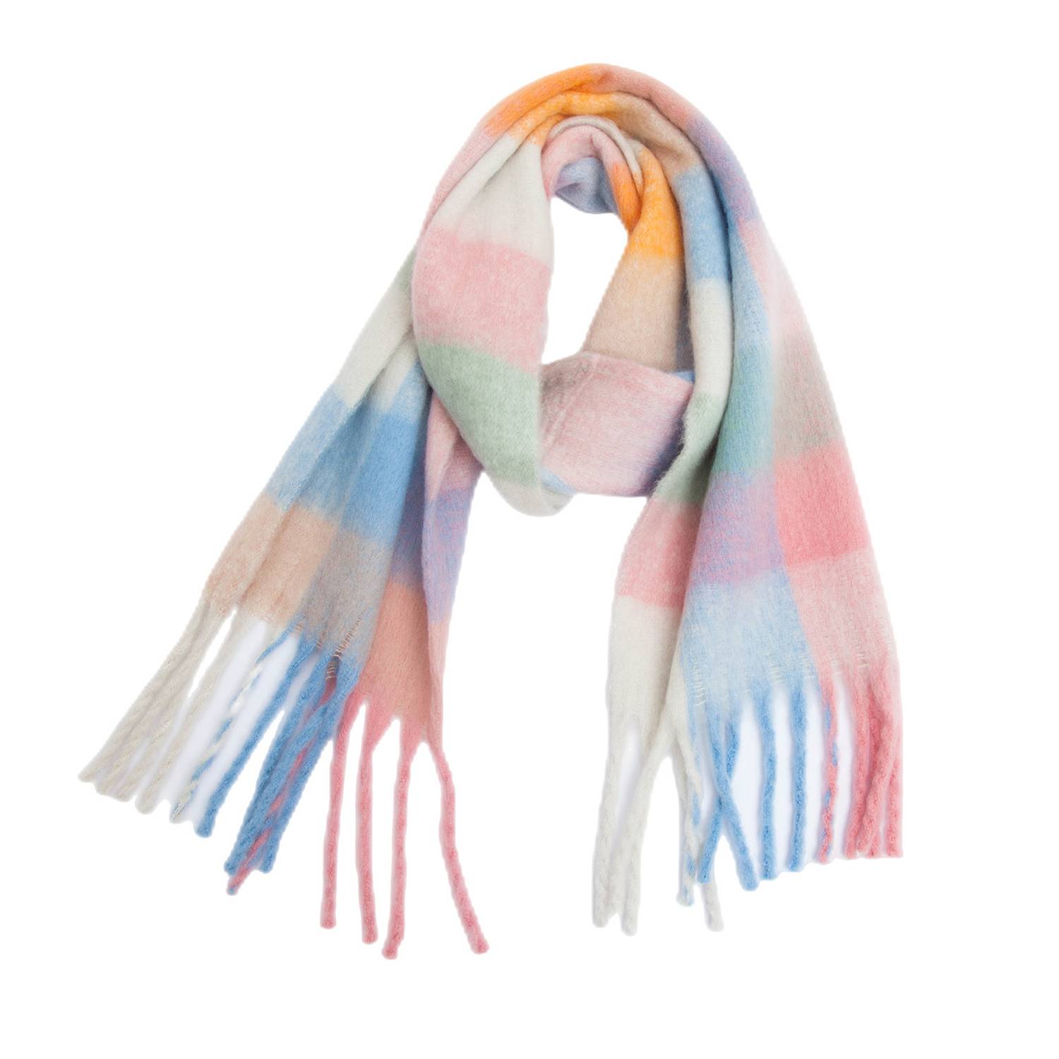 Warm Knitted Woven Scarf W/ Tassel 4