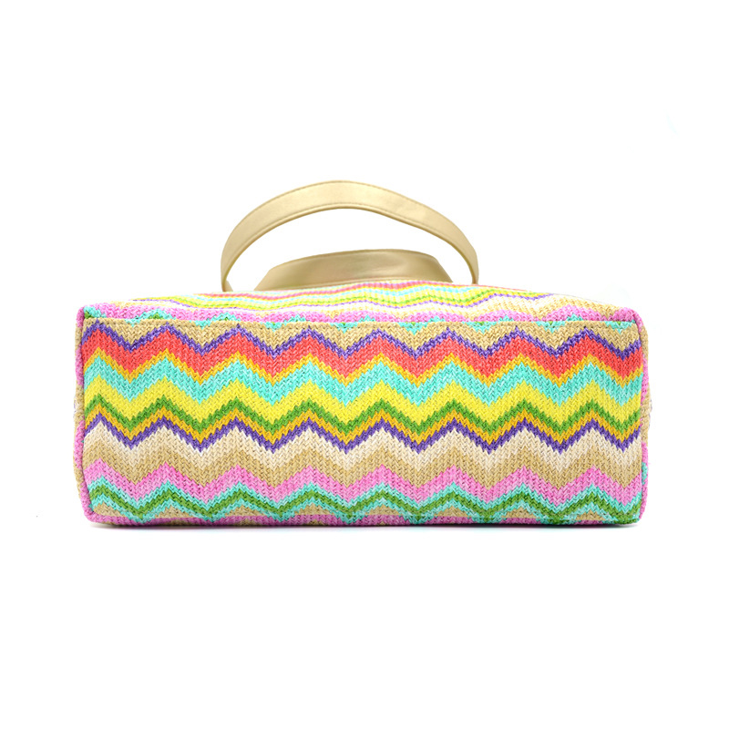 Straw Beach Tote Bag, custom tote bag with logo imprint 2