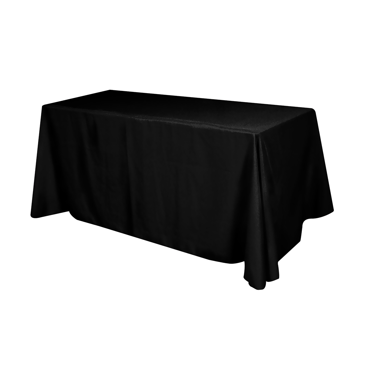 Flat Polyester 4-Sided Table Cover - fits 6' standard table 1