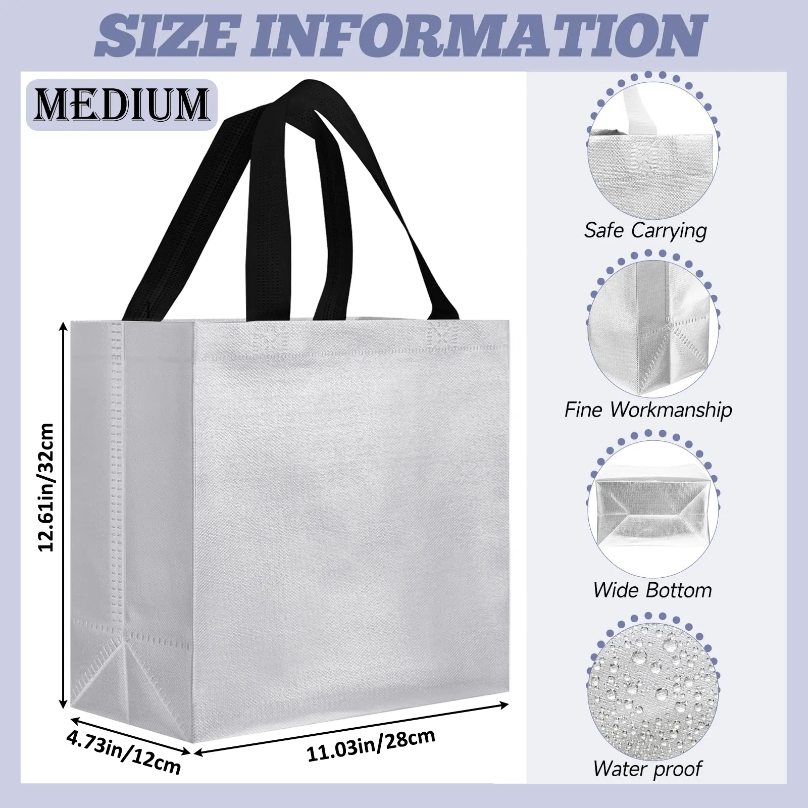 Multi Use Glossy Non Woven Reusable Tote Bags 1