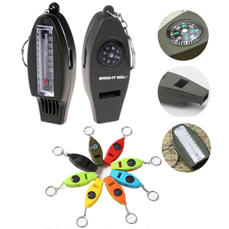 4-in-1 Survival Whistle with Clip 2