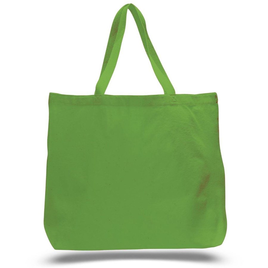 12 oz Large Cotton Canvas Grocery Tote Bag - 20"W x 15"H x 2