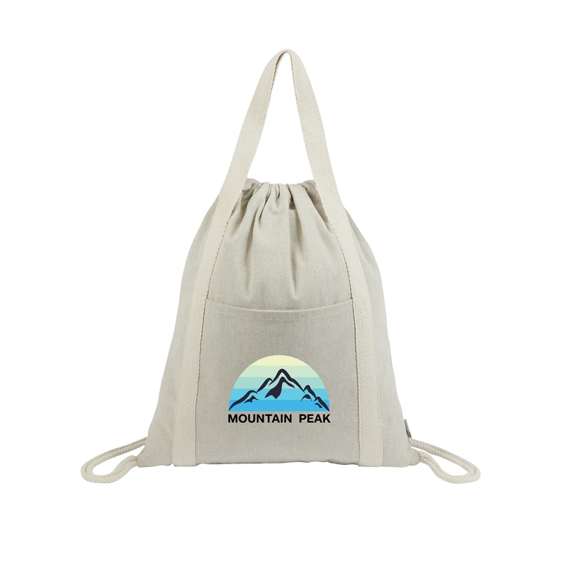 Renew II 9 oz. Recycled Cotton Drawstring Bag 13