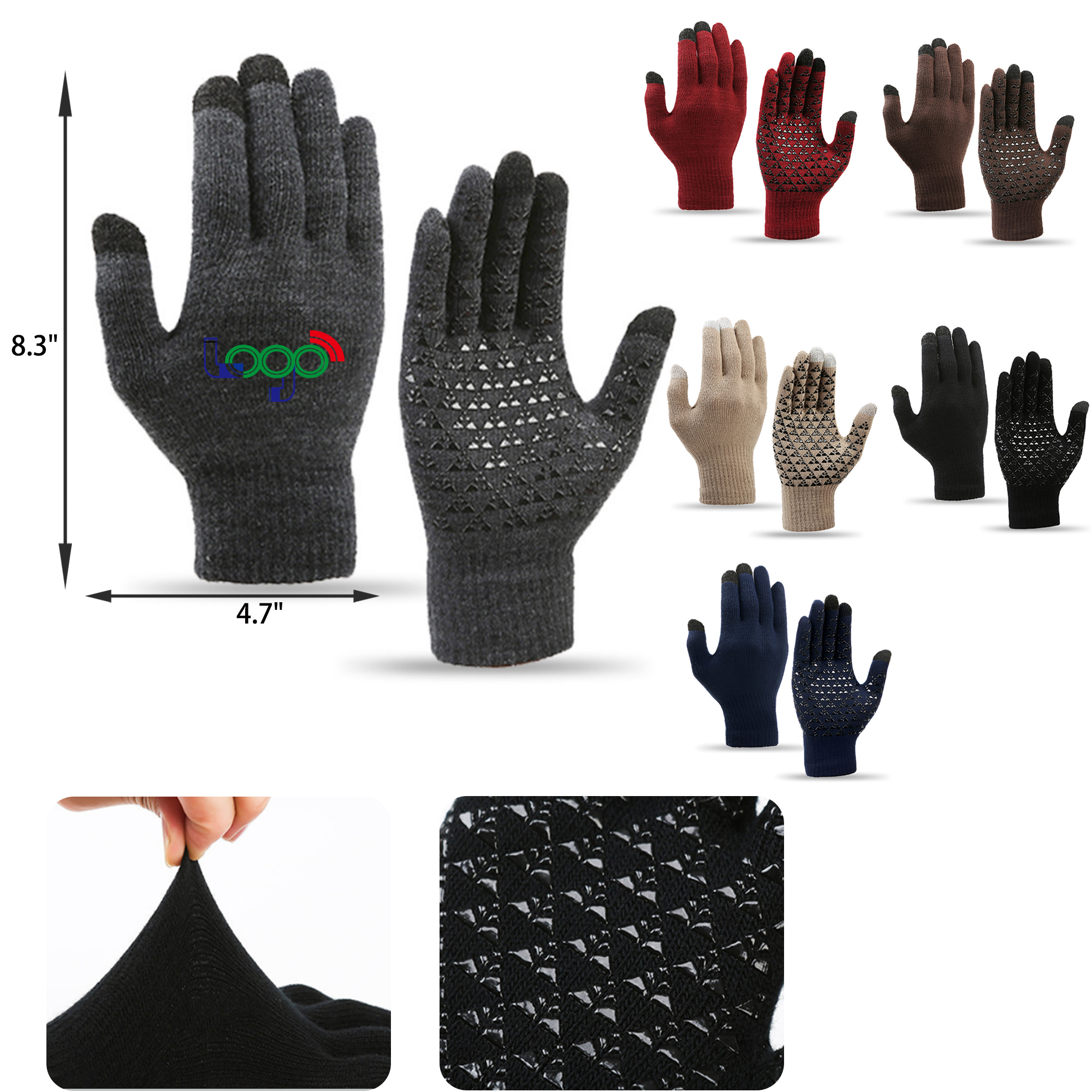 Versatile Anti Slip Knitted Gloves 5