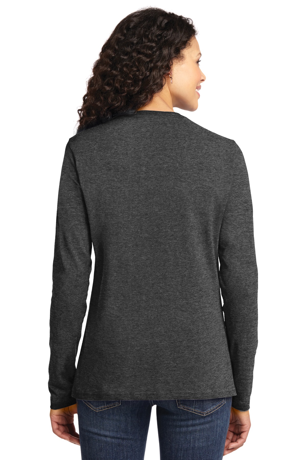 Port & Co Women's Long Sleeve Core Cotton Tee. LPC54LS 106