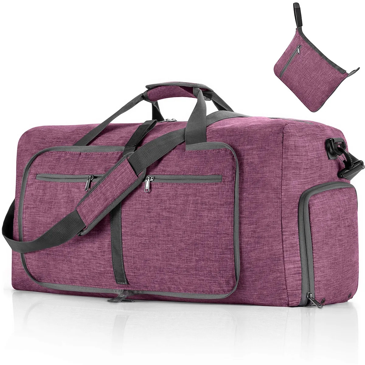 Foldable Travel Duffel Bag with Shoes Compartment 10