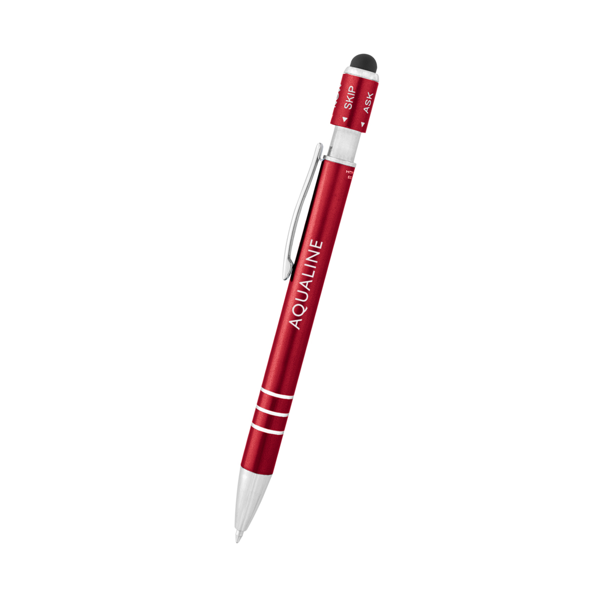 Recycled Aluminum Spin Game Top Pen With Stylus 19