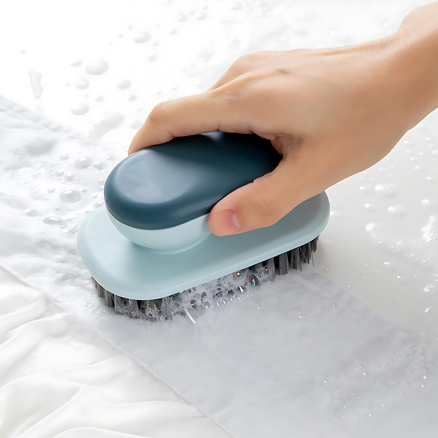 Multi-Functional Soft-Bristled Laundry Brush w/ Handle 7
