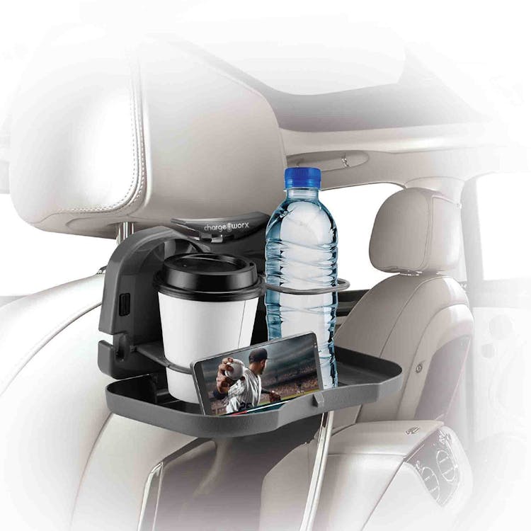 Backseat Butler Folding Tray and Cupholder - Gray 2