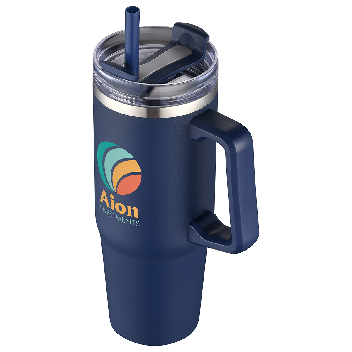 Milo 30 oz Vacuum Insulated Stainless Steel Mug with Straw 46