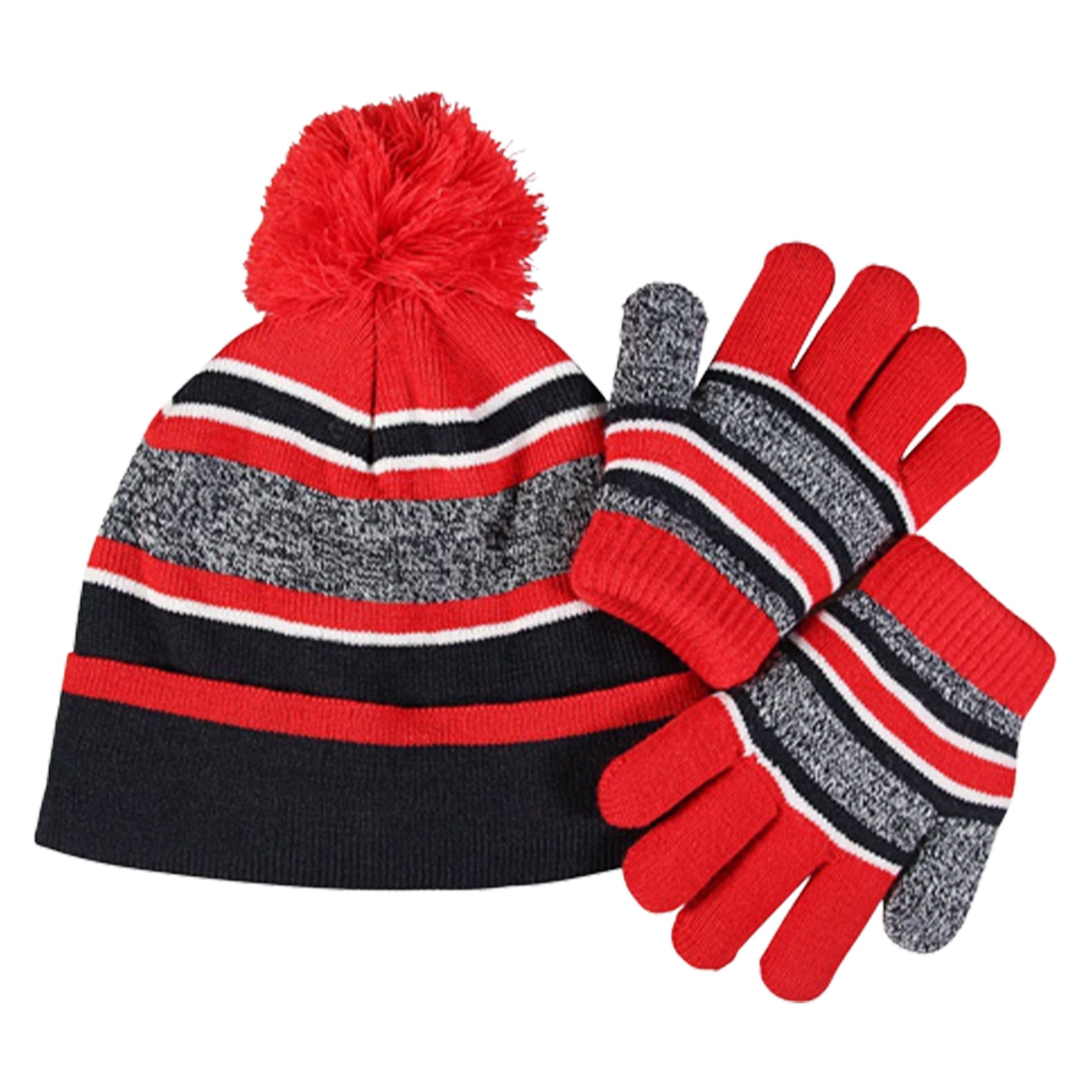 Knit Hat And Gloves Set 5