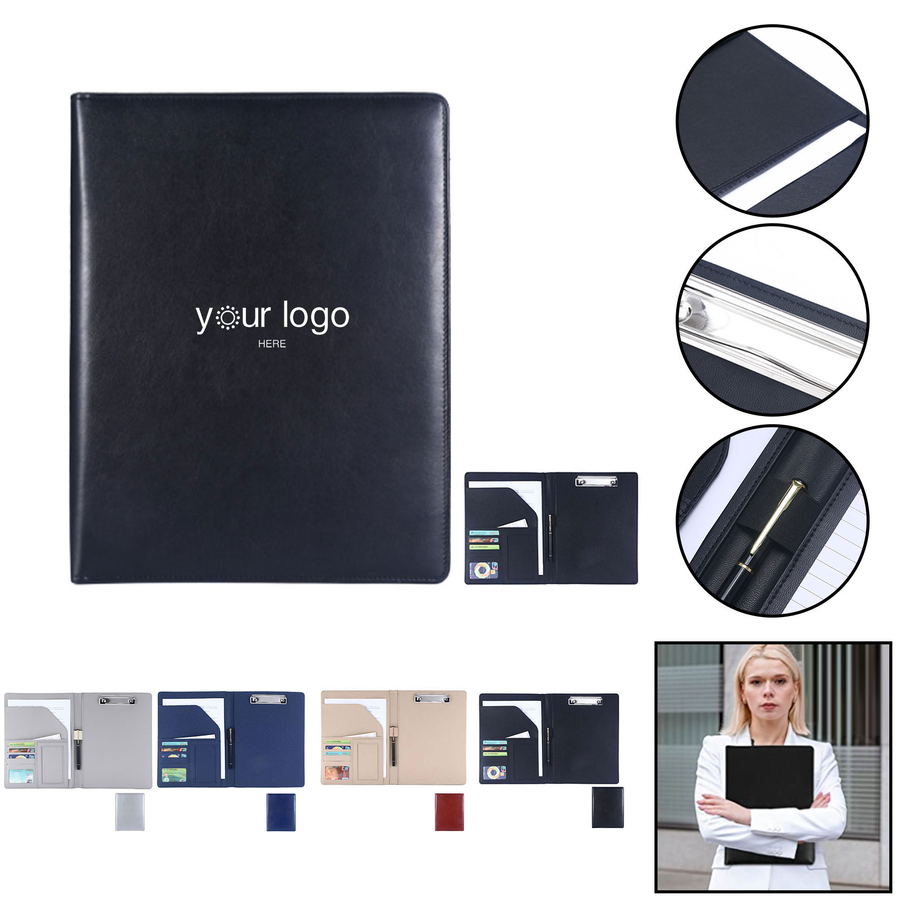 Pu Leather Folder Clipboard With A4 Clipboard 2