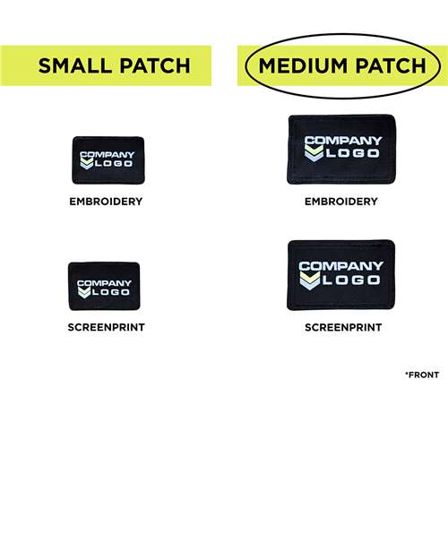 Medium Blank Black Patch - Qty 10 - MPBK10 7