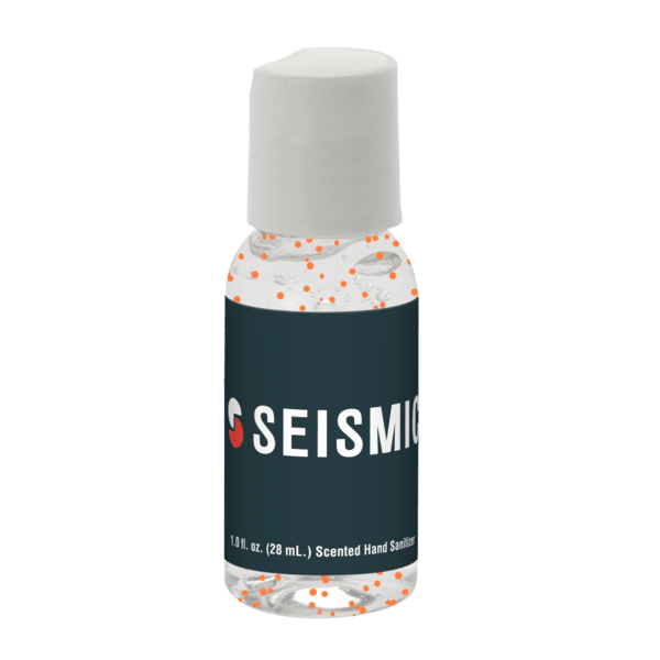 1 oz Single Color Moisture Bead Sanitizer in Clear Round Bottle 3