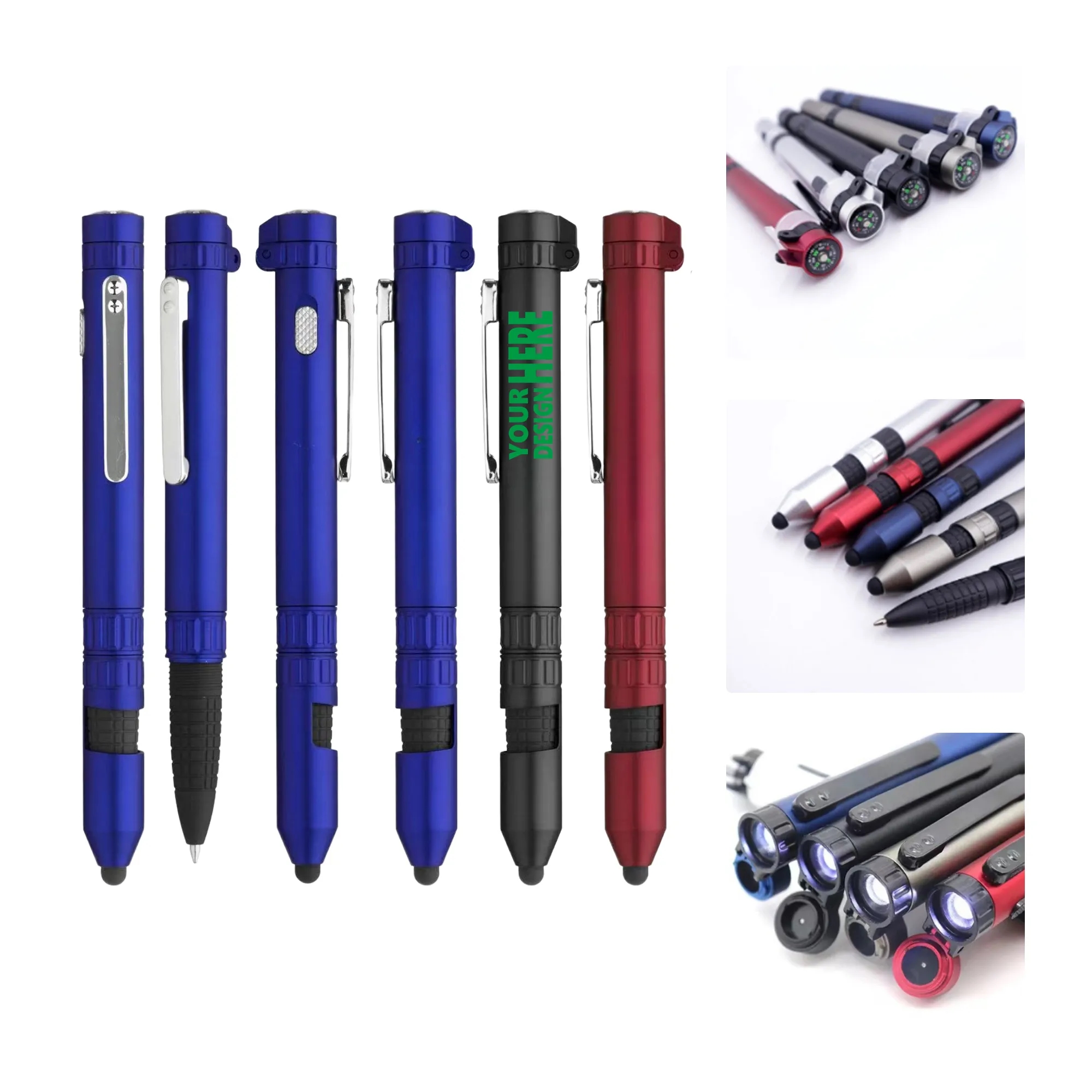 Outdoor Multifunction Tool Pen with Compass 2