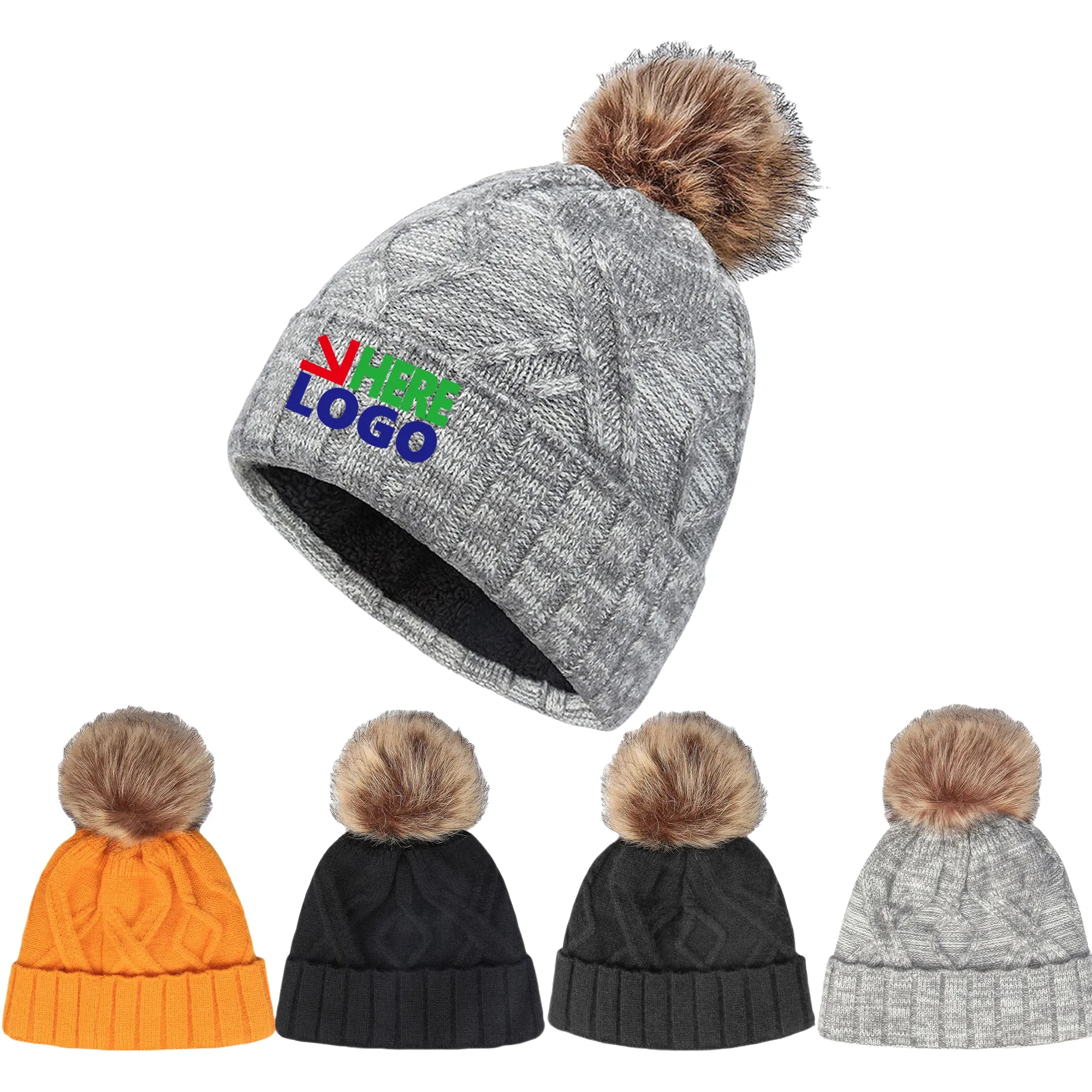 Jacquard Knitted Fall Winter Hat MOQ100 4