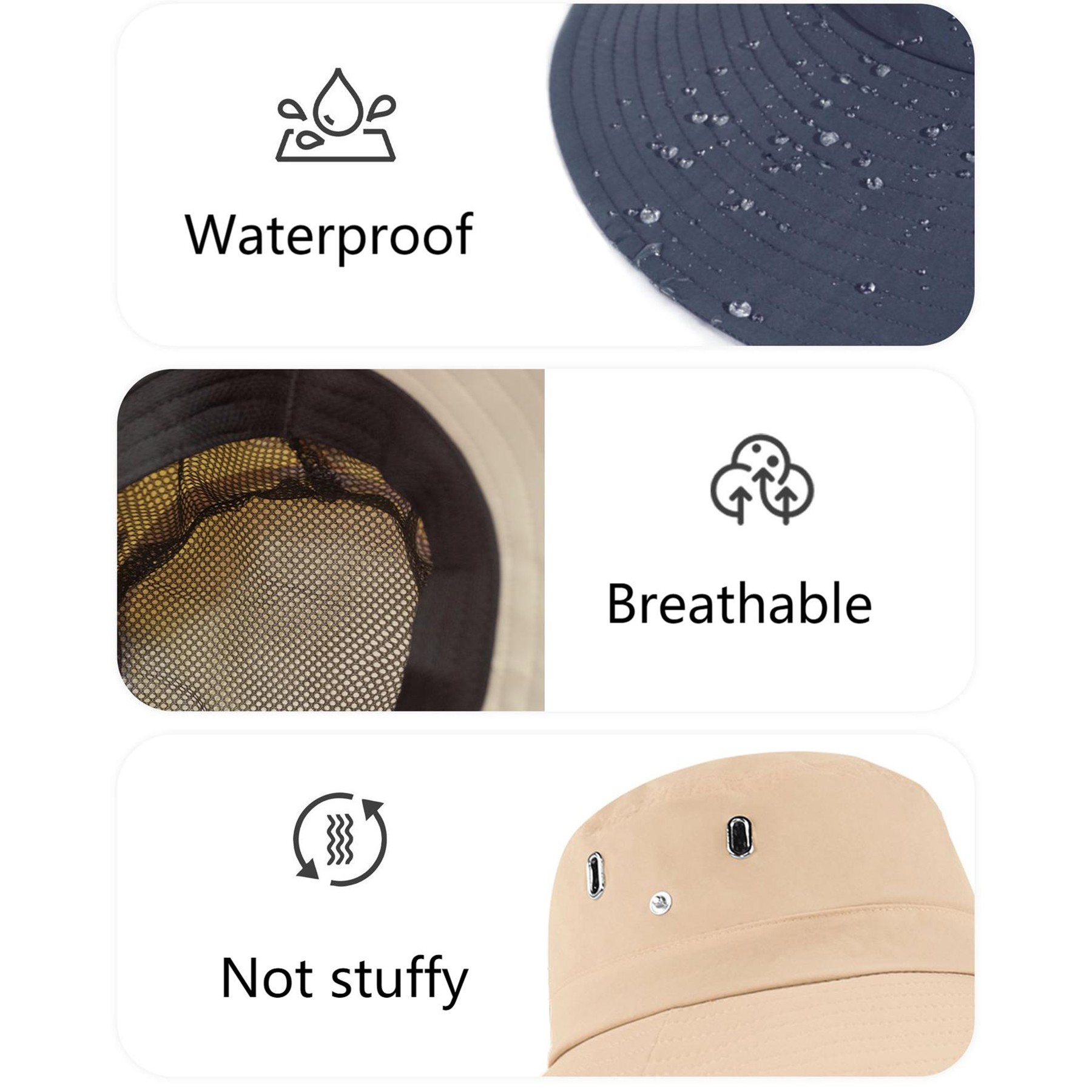 Large Brim Foldable Upf 50+ Waterproof Sun Hat 3