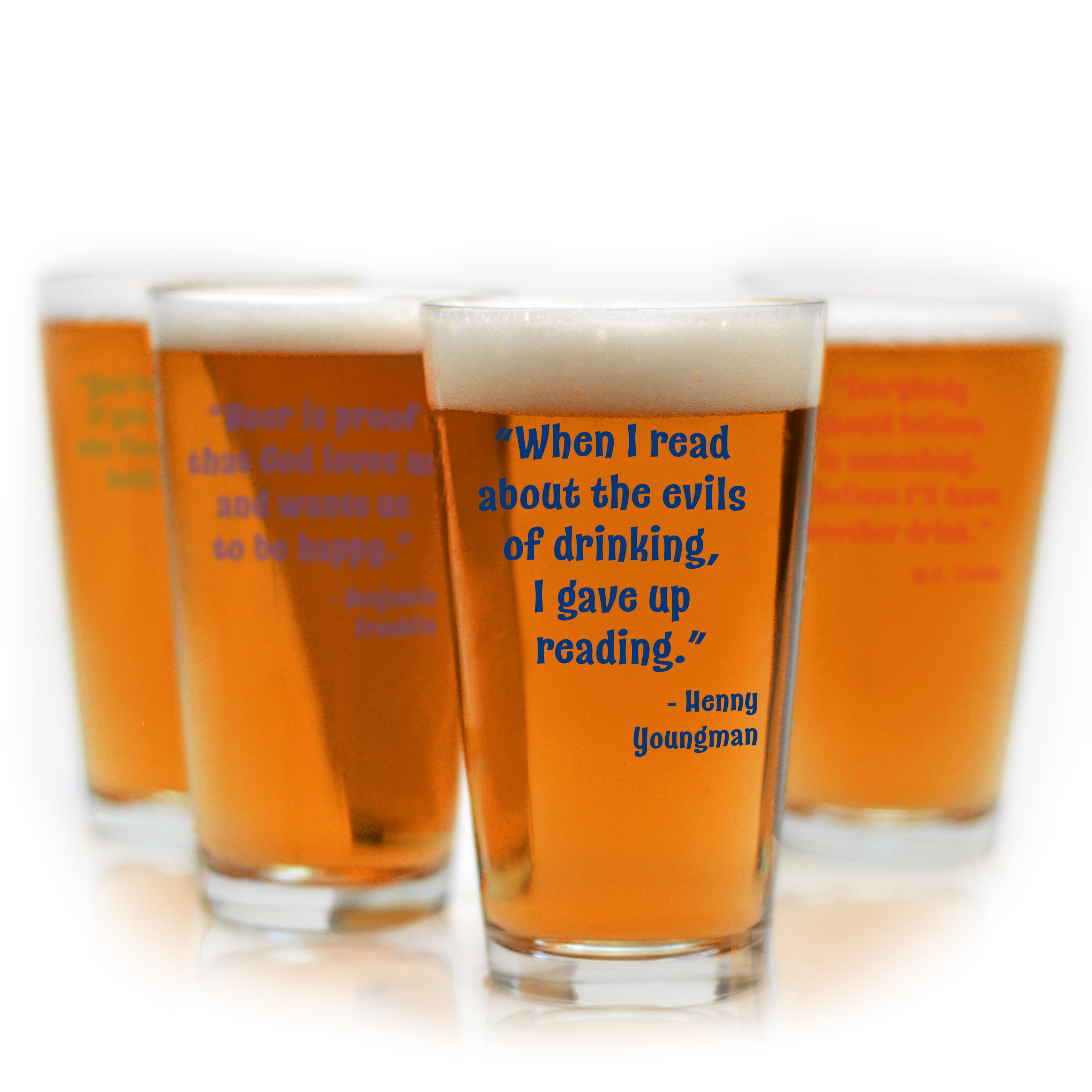 Pint Glasses with Print 5