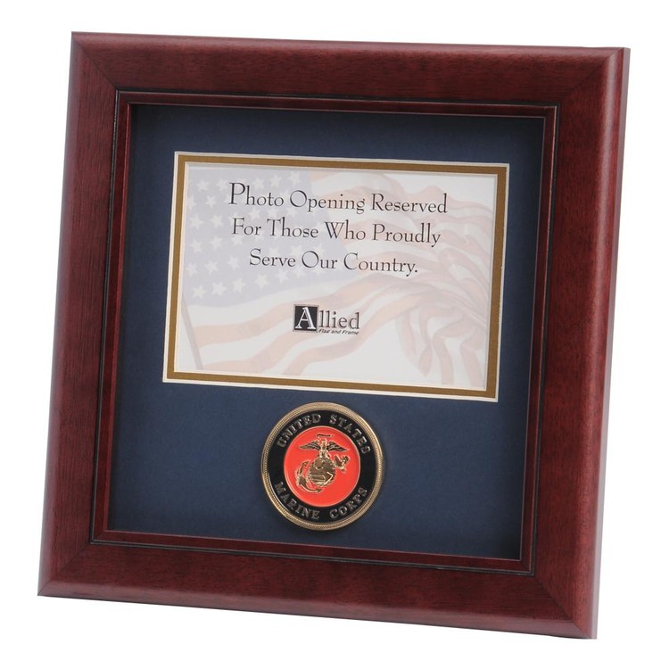 U.S. Marine Corps Medallion 4-Inch by 6-Inch Landscape Picture Frame 2