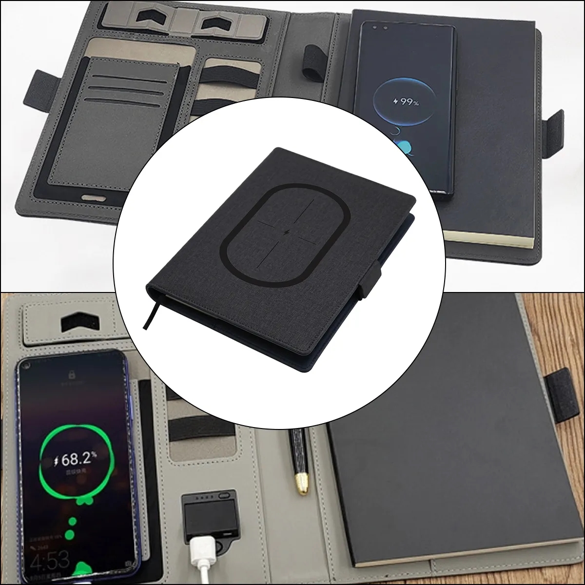 A5 Wireless Charging Notebook with Power Bank 10