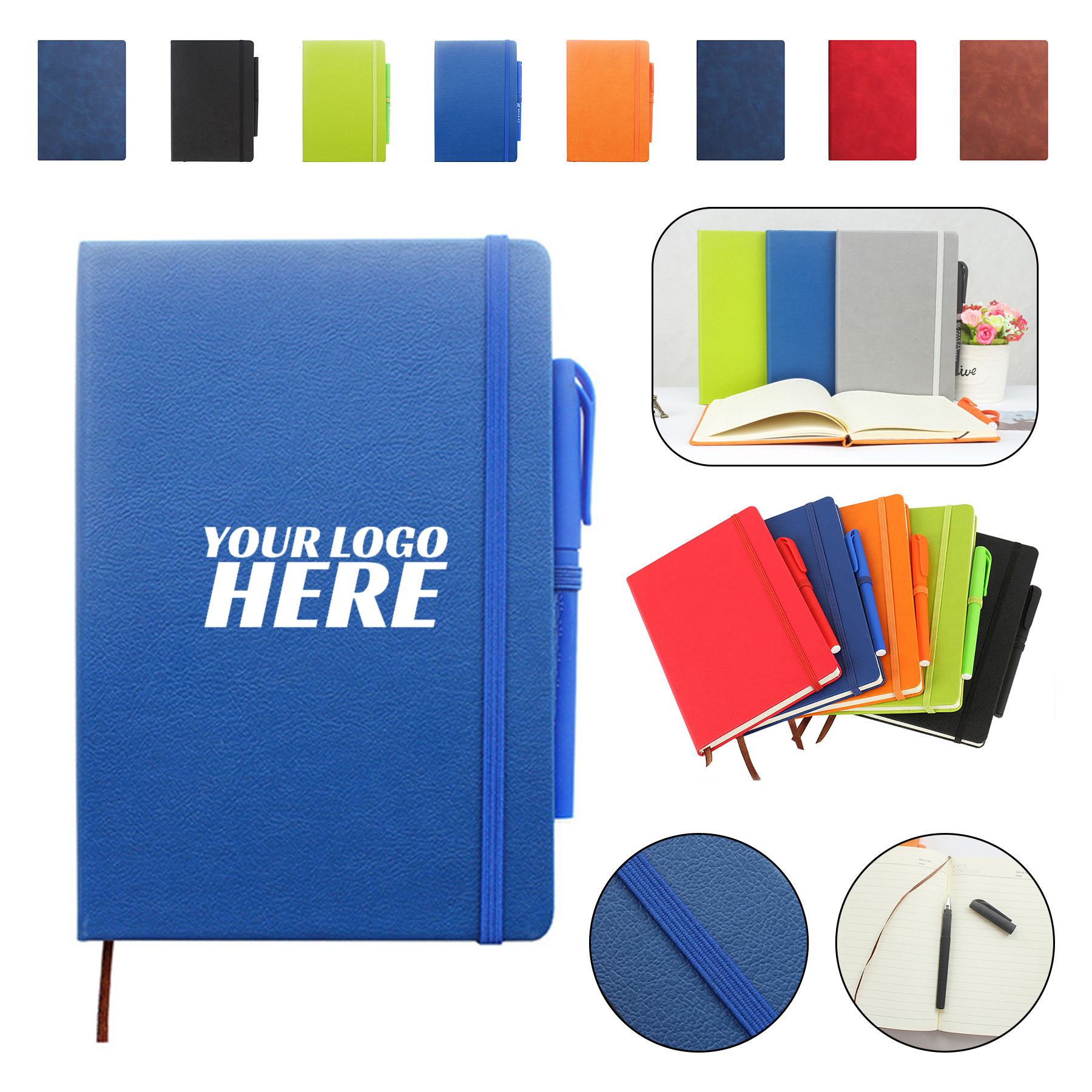 Notebook With Pen In Holder 2
