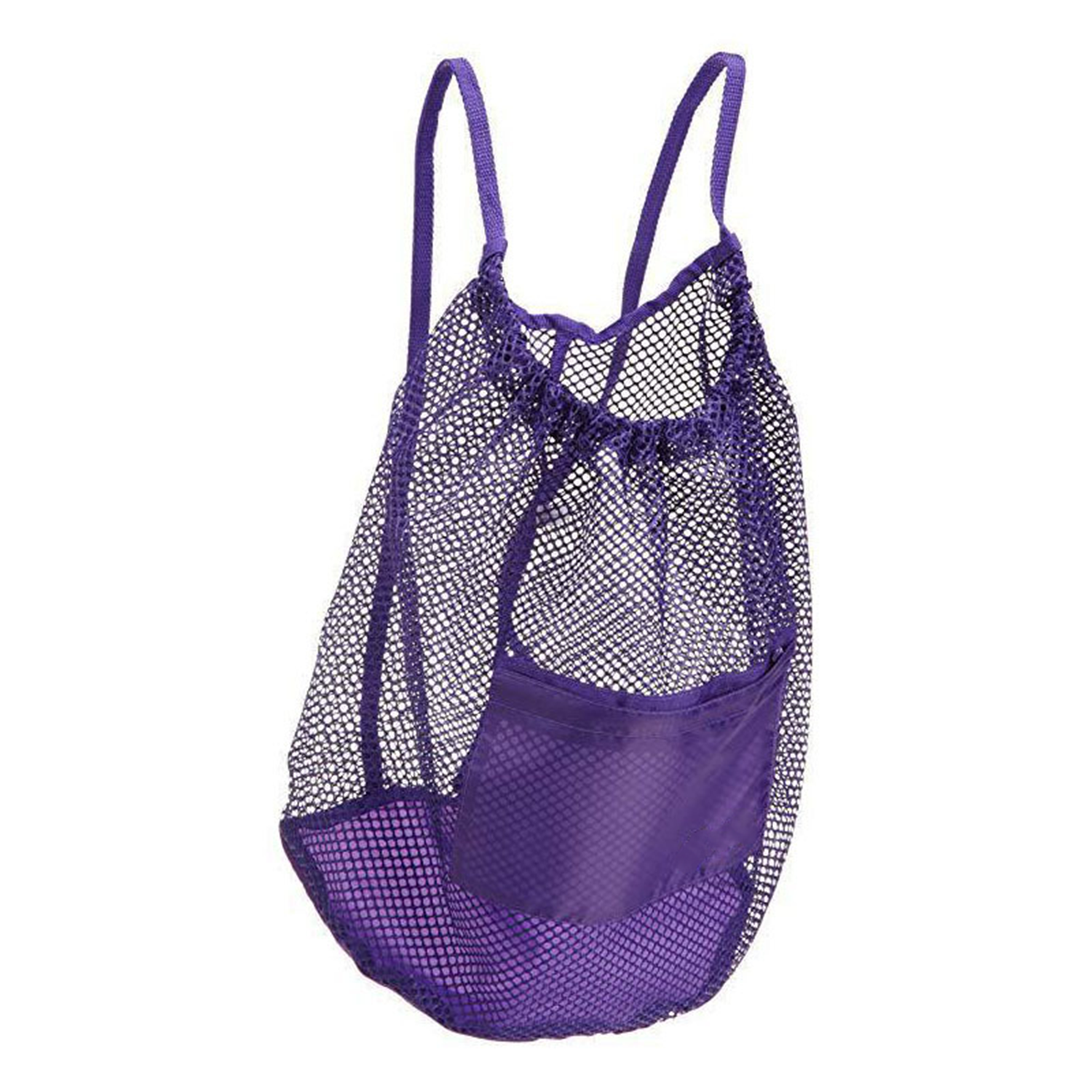 Nylon Mesh Drawstring Gym & SportsBackpack W/ Zipper Pocket 2