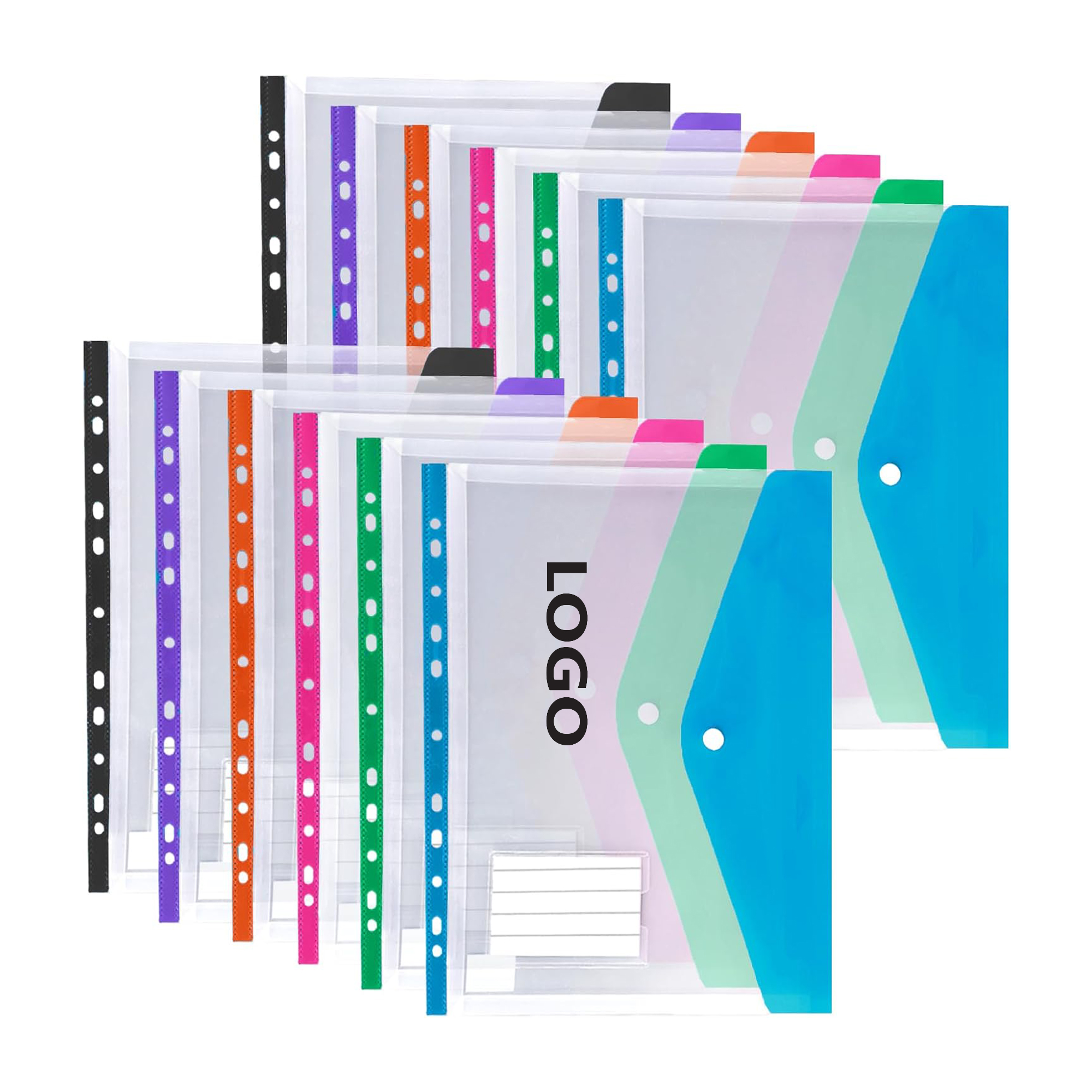 Colorful Binder-Compatible Snap Closure File Folders 1