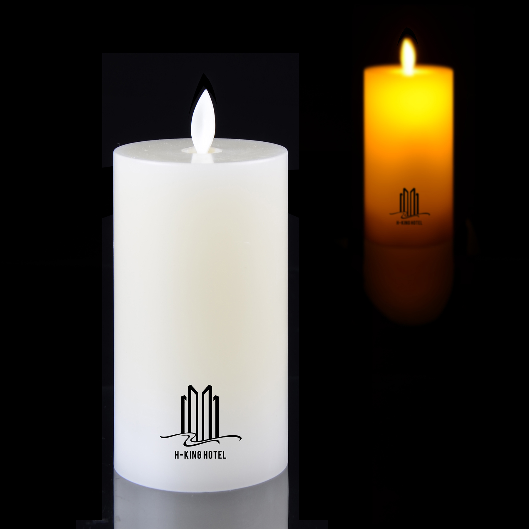 6" x 3" Flickering Luxury Moving Wick Faux Candle 2