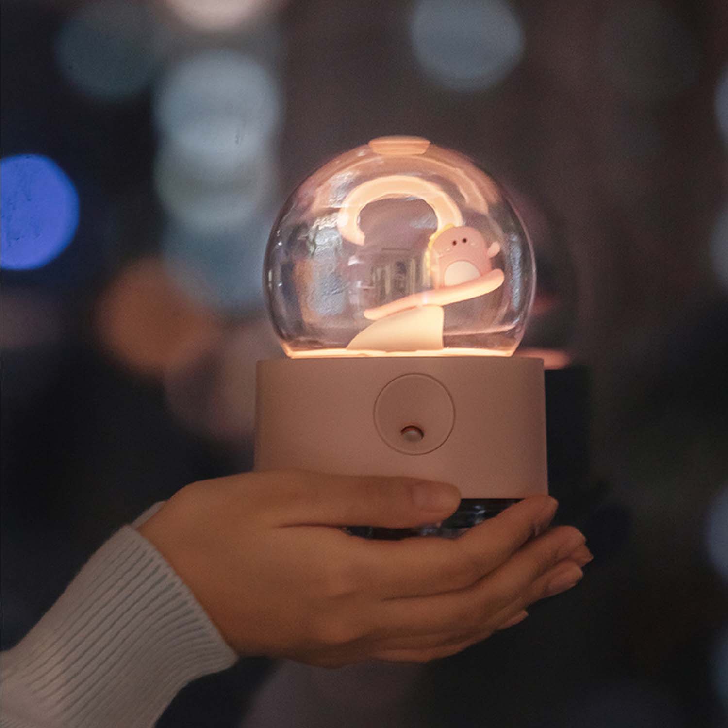 Rotating crystal ball humidifier lamp 4