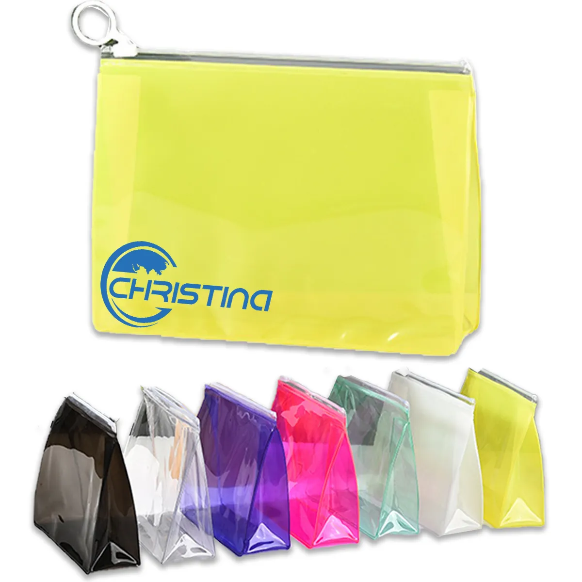 Transparent Zipper Three-Dimensional Cosmetic Bag 1