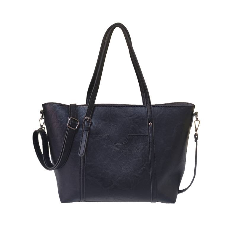 Large-Capacity Vintage Pu Leather Tote Bag 4