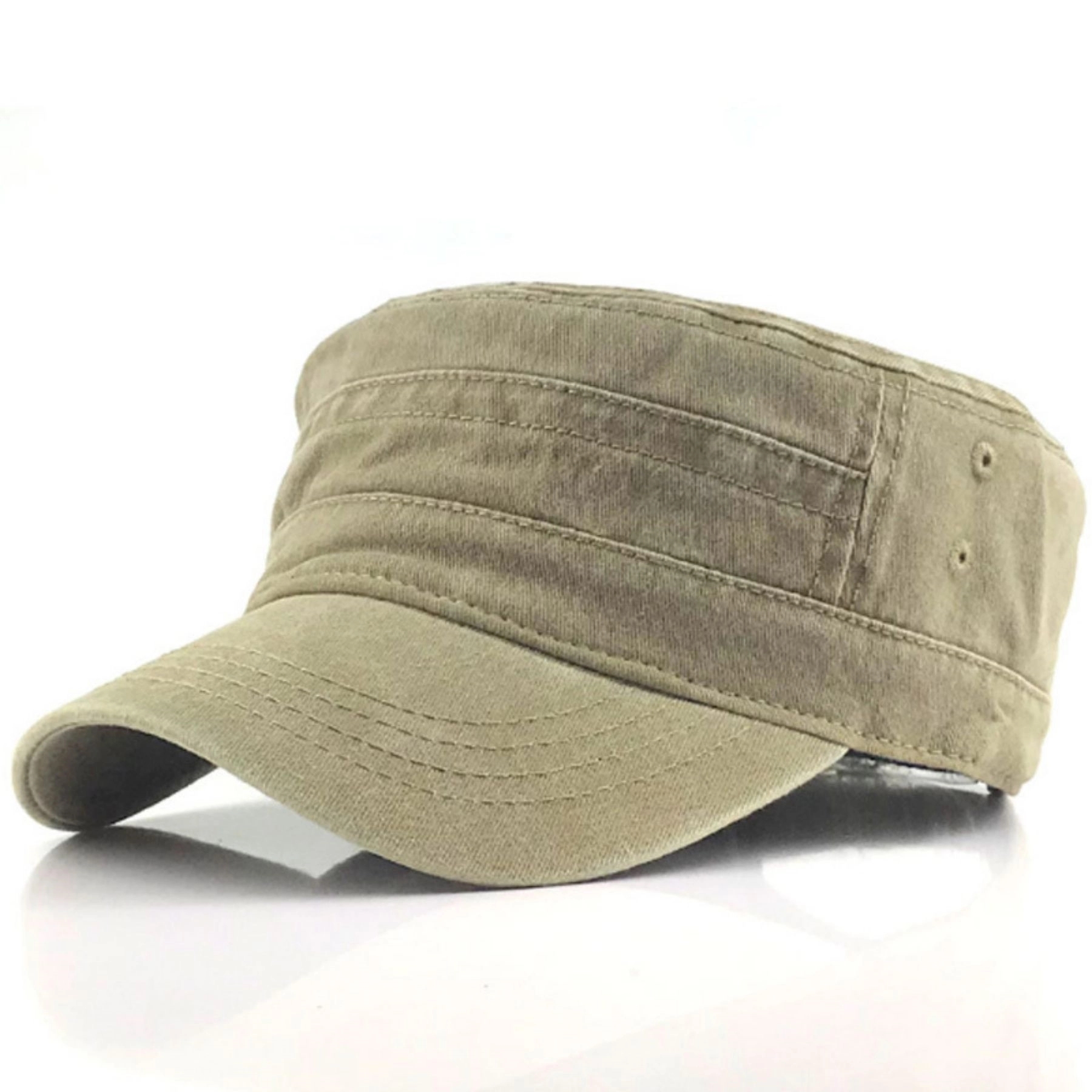 Washed Cotton Hat Distressed Cadet Cap Military Army Style 8