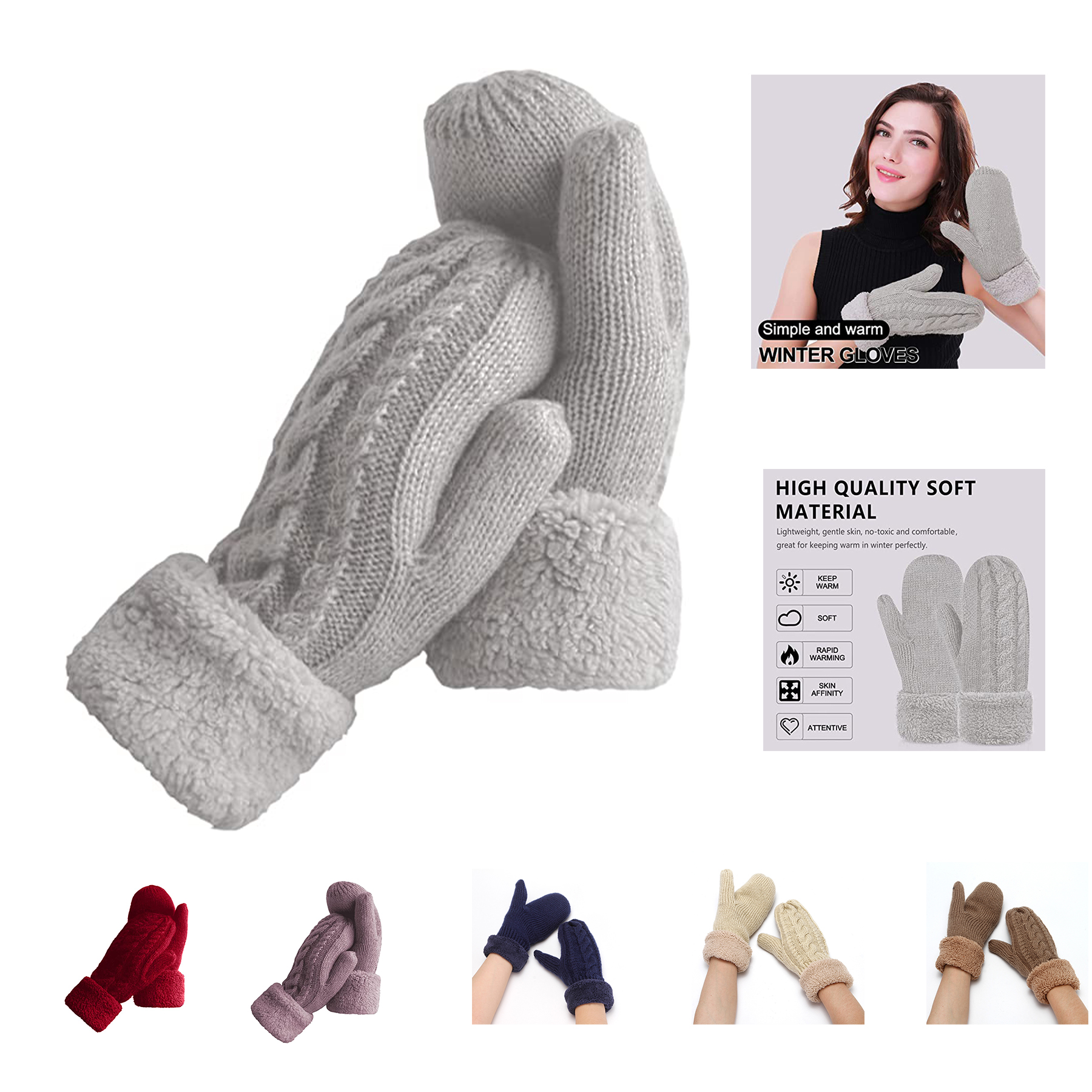 Women's Winter Mittens Glove 1